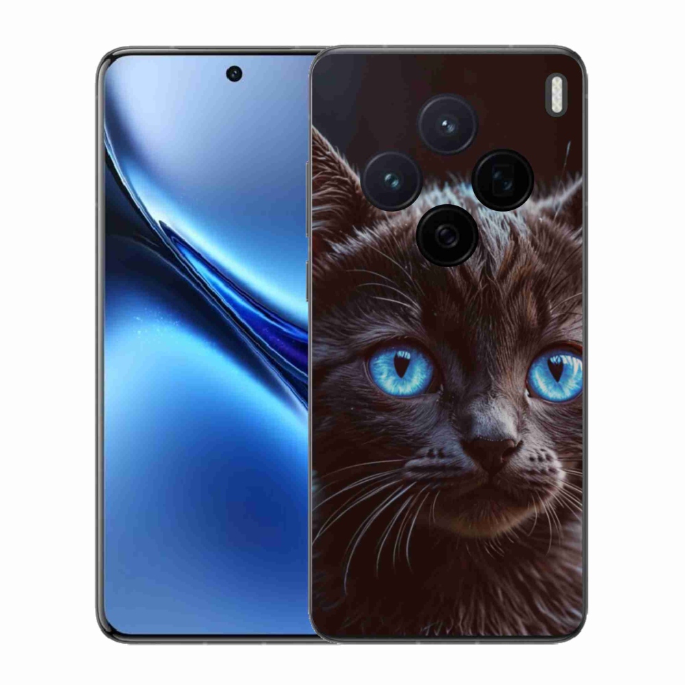 Gelový kryt mmCase na Vivo X200 5G - černé kotě 2