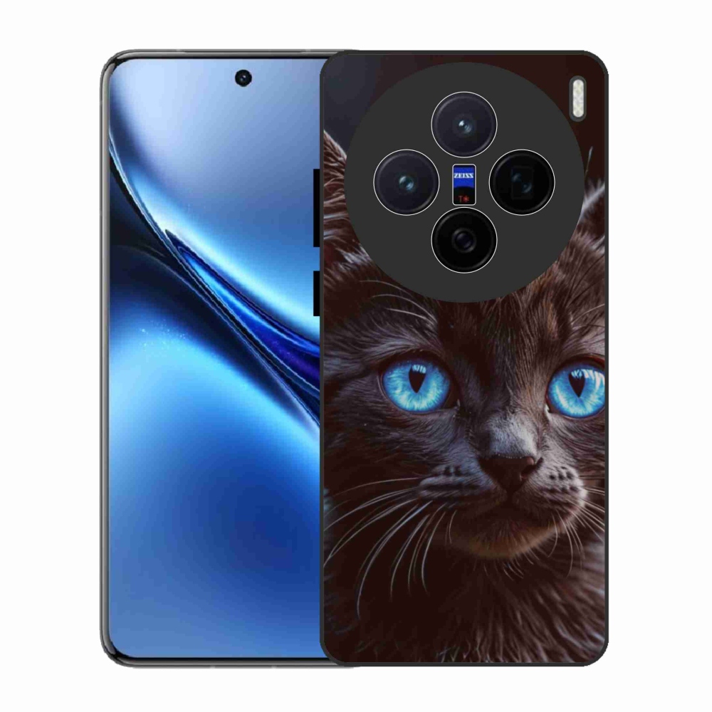 Gelový kryt mmCase na Vivo X200 5G - černé kotě 2