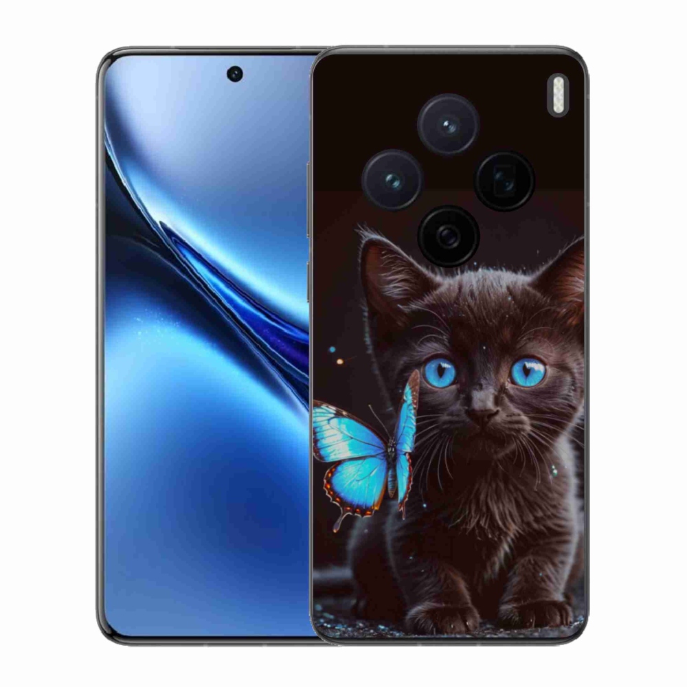 Gelový kryt mmCase na Vivo X200 5G - černé kotě 3