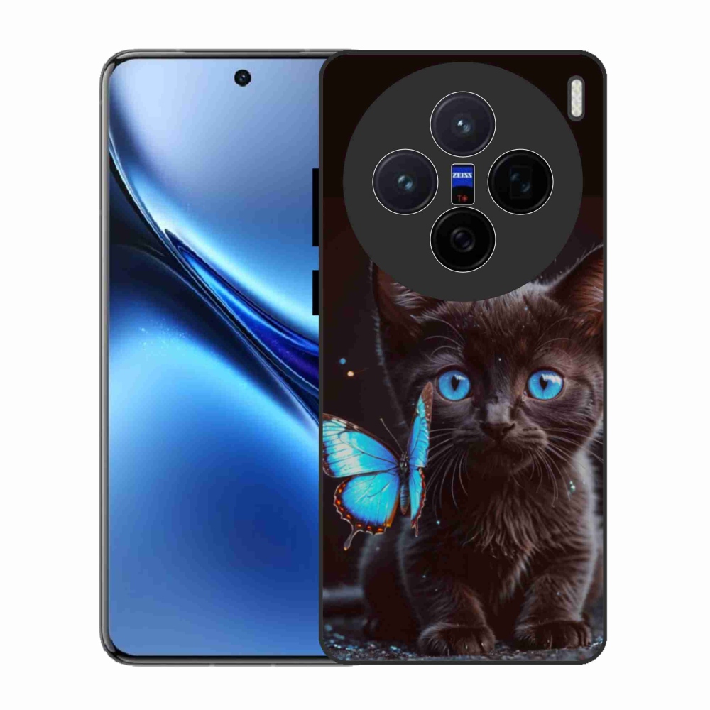 Gelový kryt mmCase na Vivo X200 5G - černé kotě 3