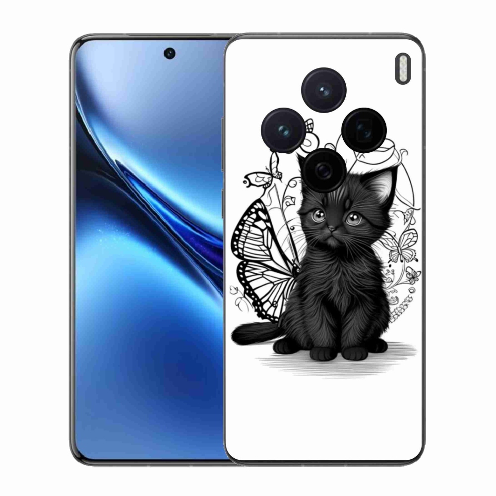 Gelový kryt mmCase na Vivo X200 5G - černé kotě