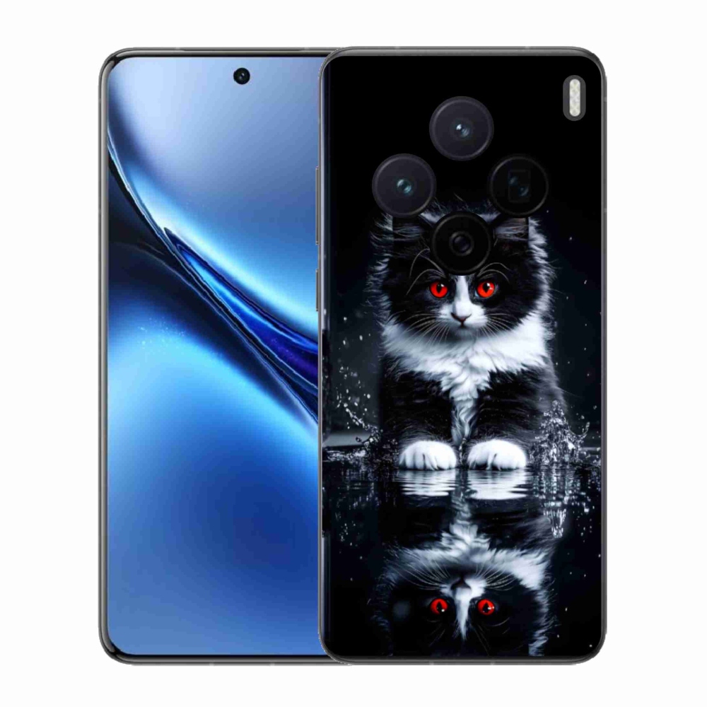 Gelový kryt mmCase na Vivo X200 5G - černobílé kotě