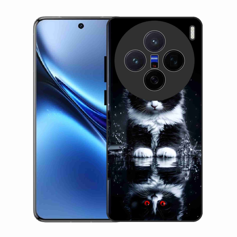 Gelový kryt mmCase na Vivo X200 5G - černobílé kotě