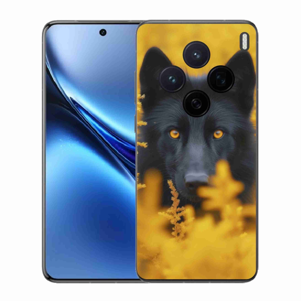 Gelový kryt mmCase na Vivo X200 5G - černý vlk 2