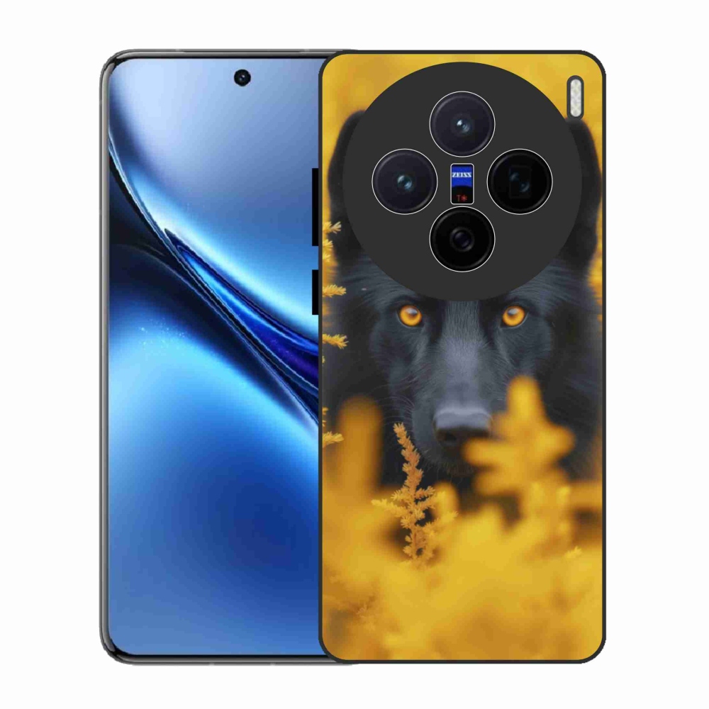 Gelový kryt mmCase na Vivo X200 5G - černý vlk 2