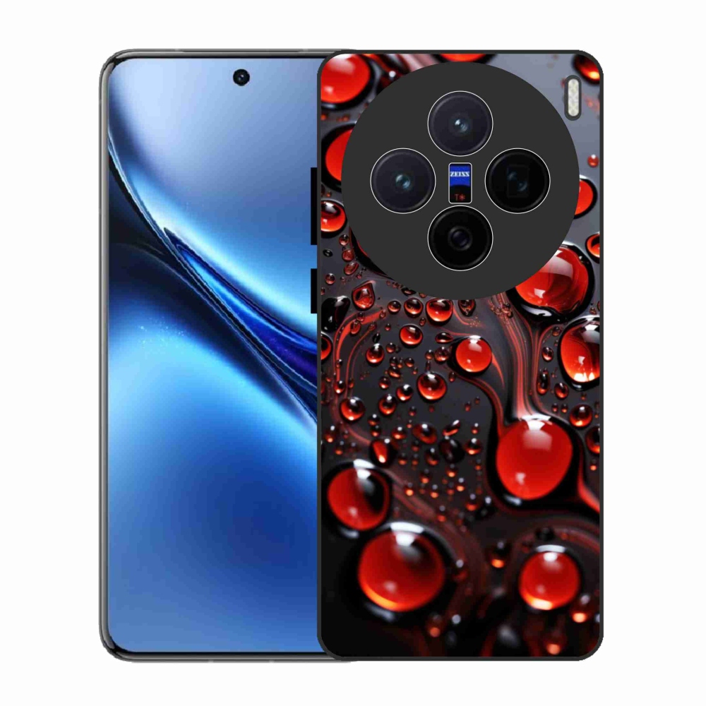 Gelový kryt mmCase na Vivo X200 5G - červené kapky 2