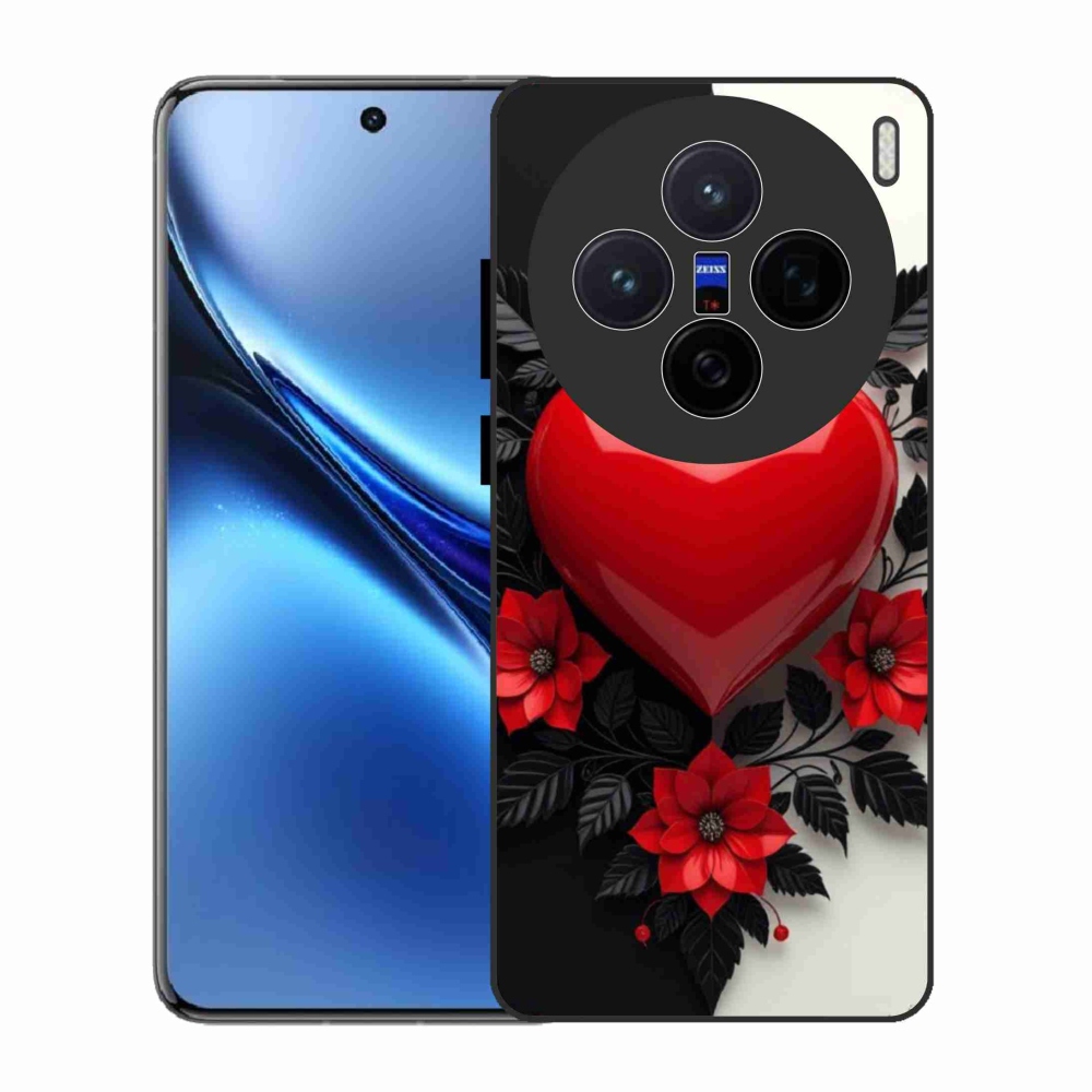 Gelový kryt mmCase na Vivo X200 5G - červené srdce