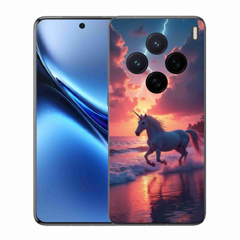 Gelový kryt mmCase na Vivo X200 5G - jednorožec na pláži
