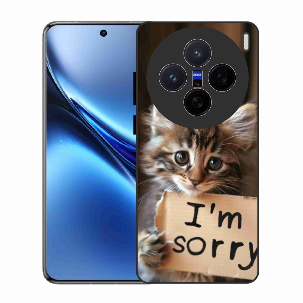 Gelový kryt mmCase na Vivo X200 5G - kočíčí omluva