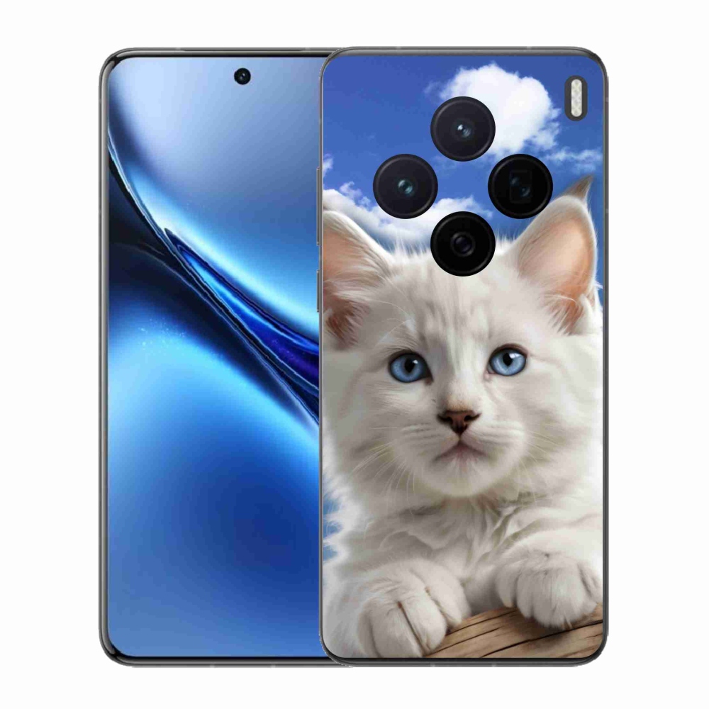 Gelový kryt mmCase na Vivo X200 5G - kotě a oblaka