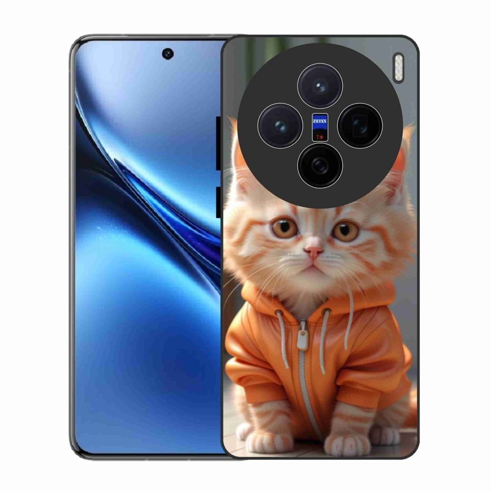 Gelový kryt mmCase na Vivo X200 5G - kotě v mikině