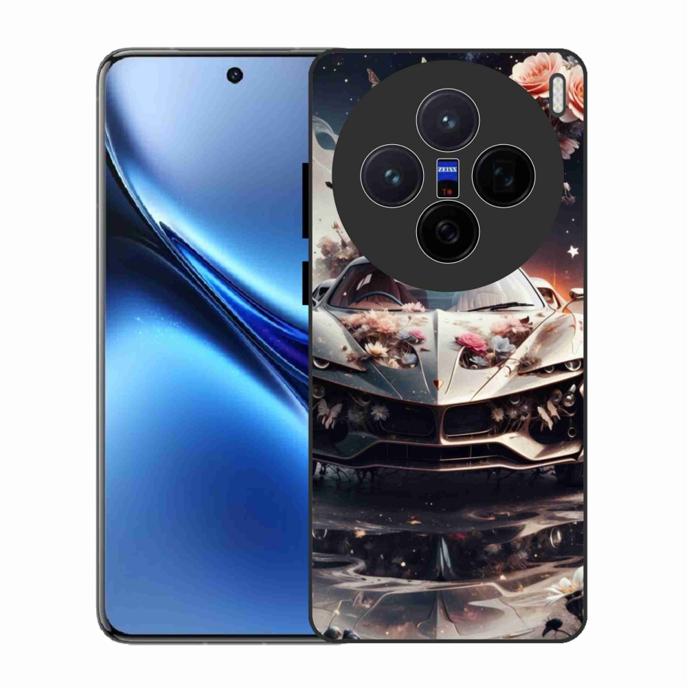 Gelový kryt mmCase na Vivo X200 5G - květinový sportovní vůz