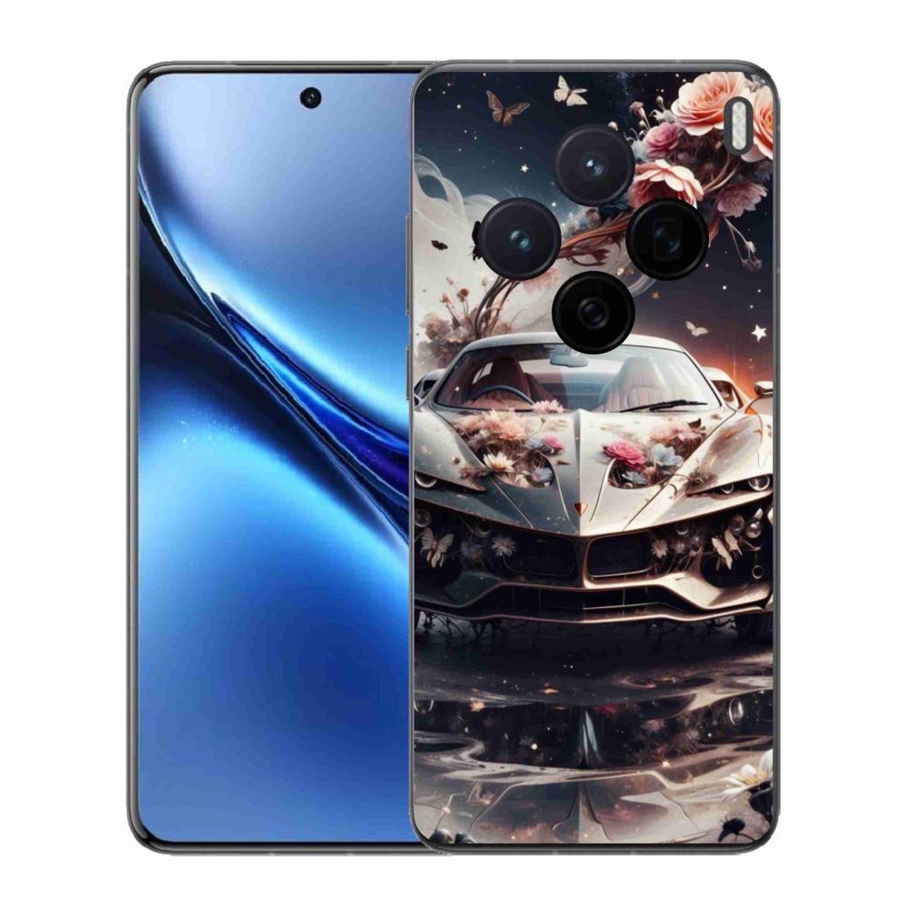 Gelový kryt mmCase na Vivo X200 5G - květinový sportovní vůz