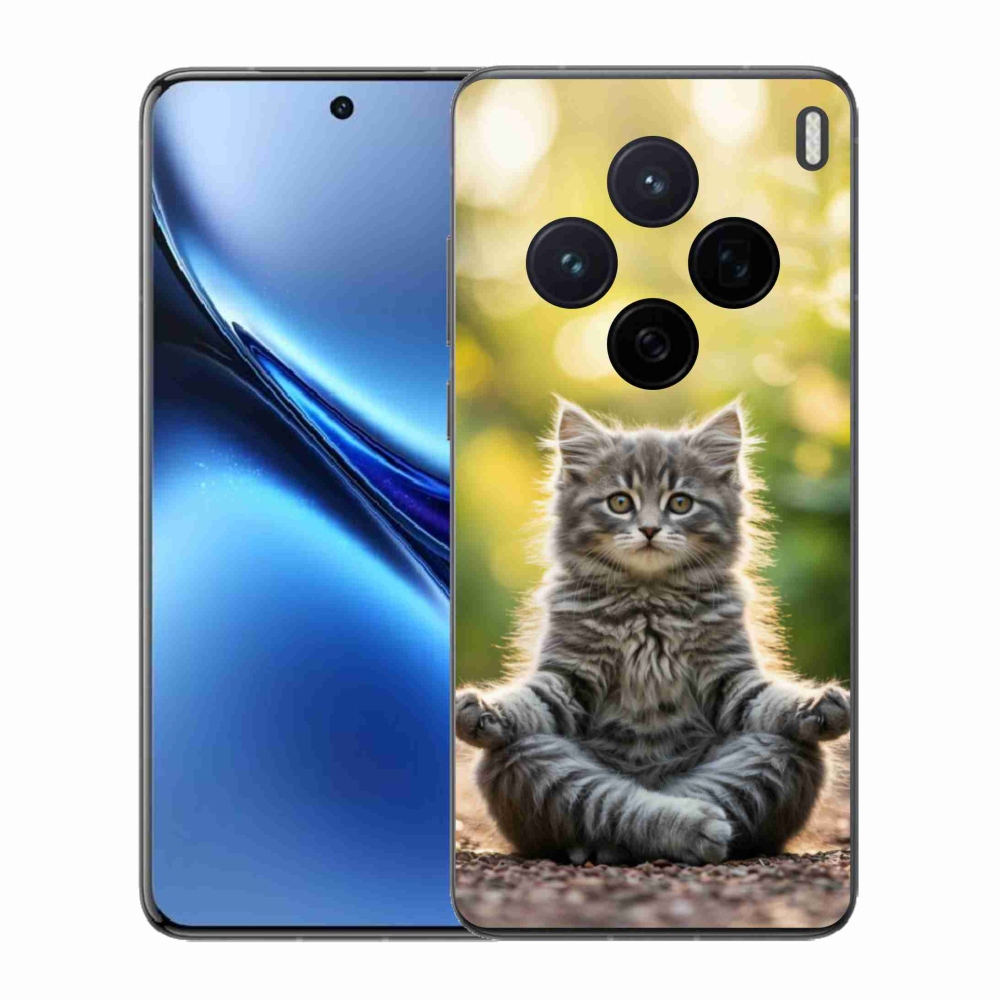 Gelový kryt mmCase na Vivo X200 5G - meditující kotě