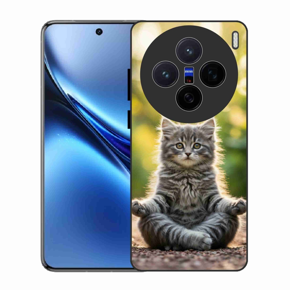 Gelový kryt mmCase na Vivo X200 5G - meditující kotě