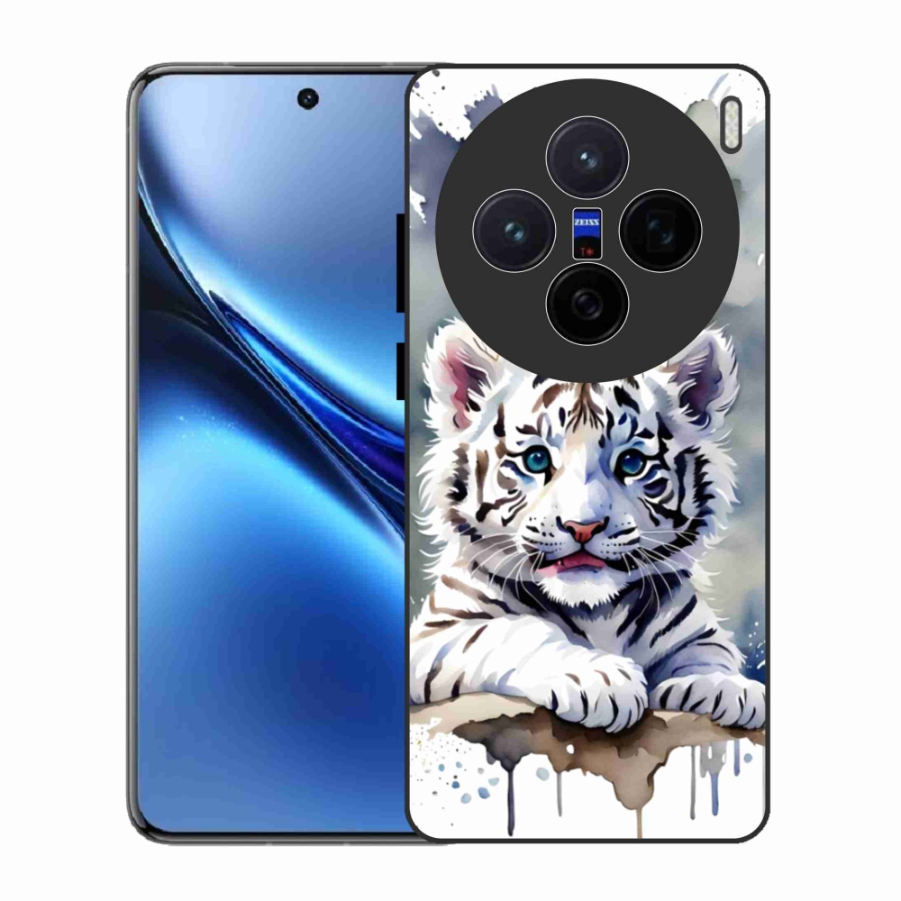 Gelový kryt mmCase na Vivo X200 5G - mládě bílého tygra