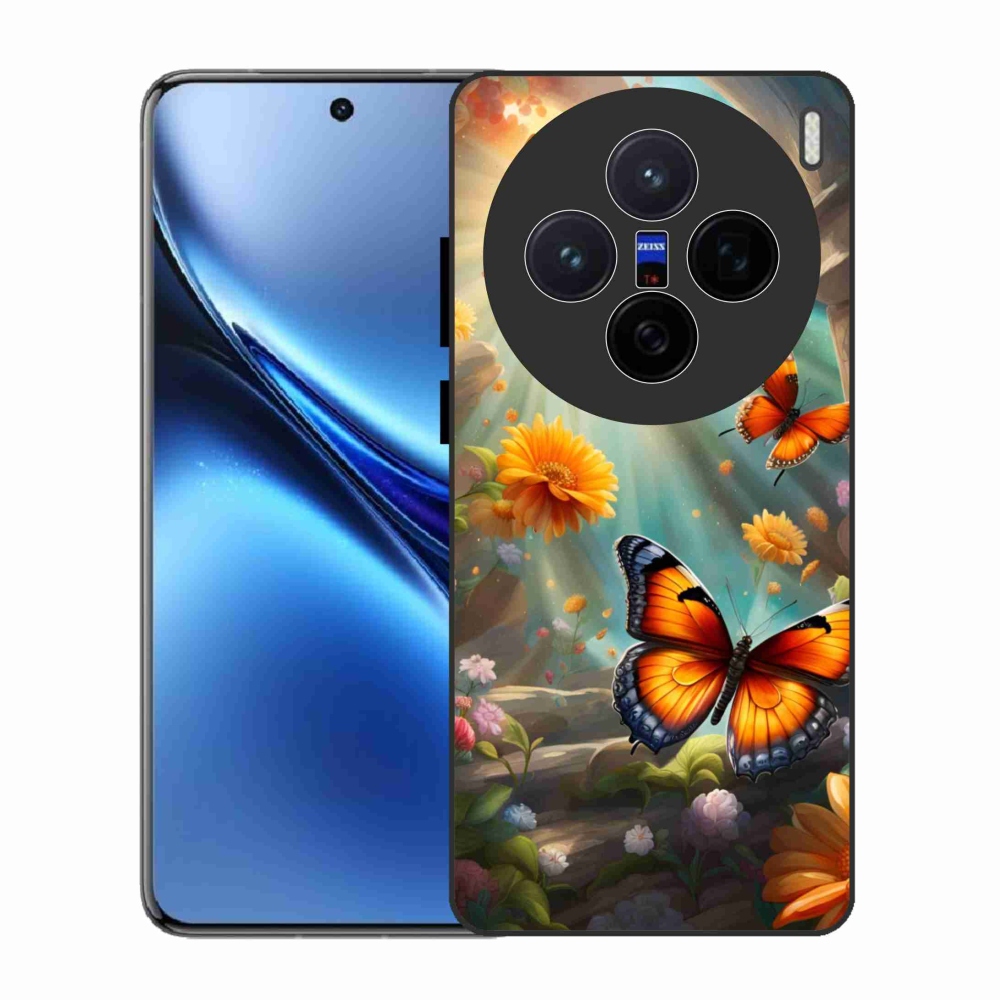 Gelový kryt mmCase na Vivo X200 5G - motýlí zahrada 2