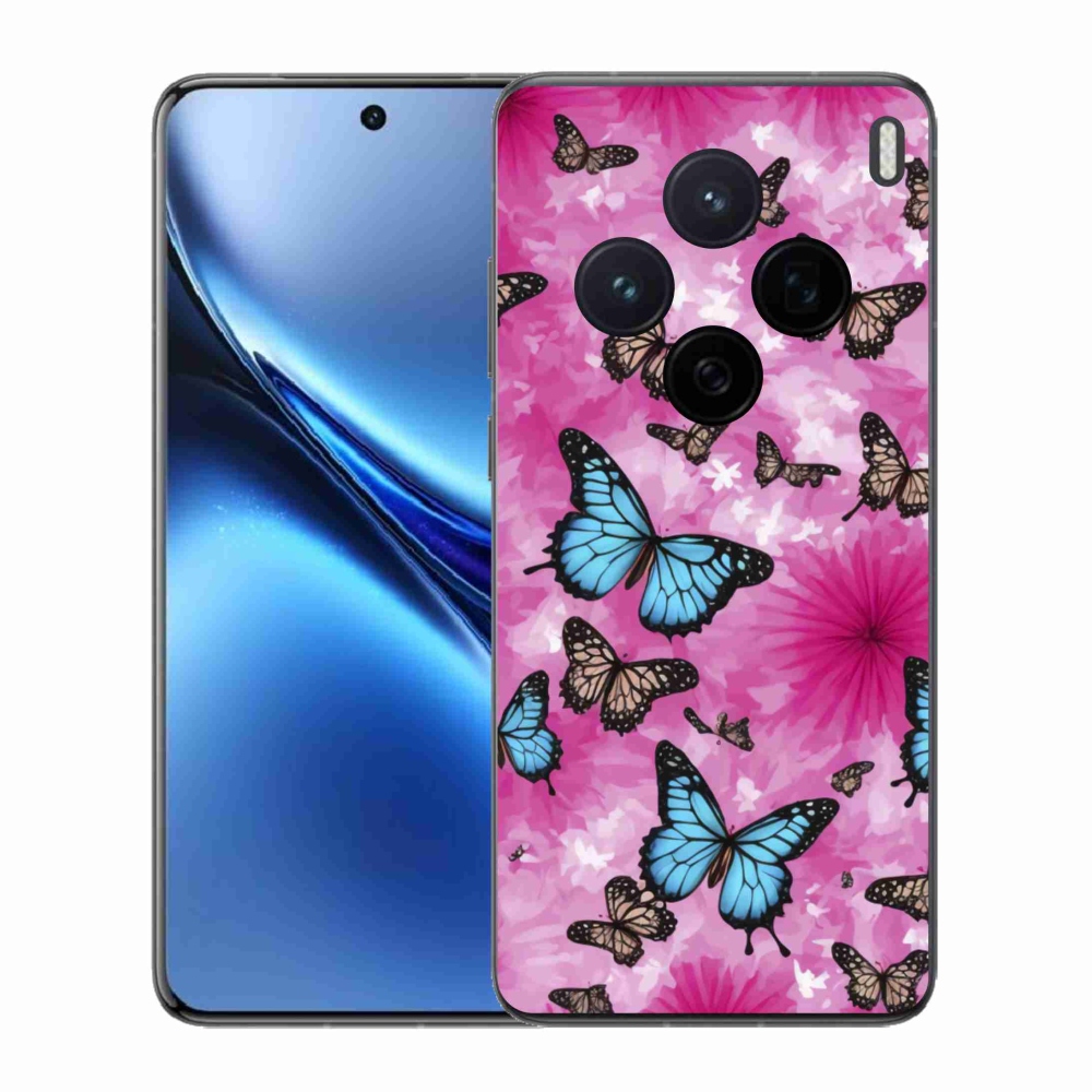 Gelový kryt mmCase na Vivo X200 5G - motýlí zahrada