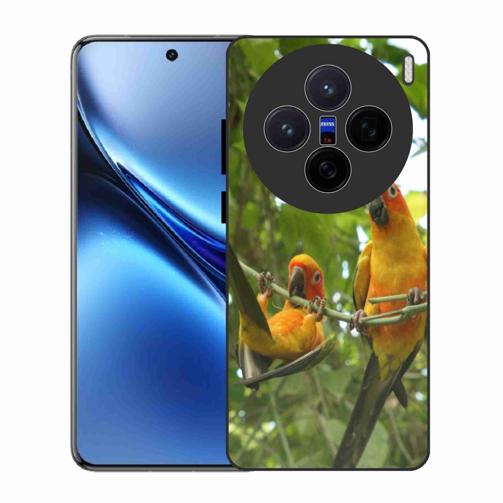 Gelový kryt mmCase na Vivo X200 5G - papoušci aratingy