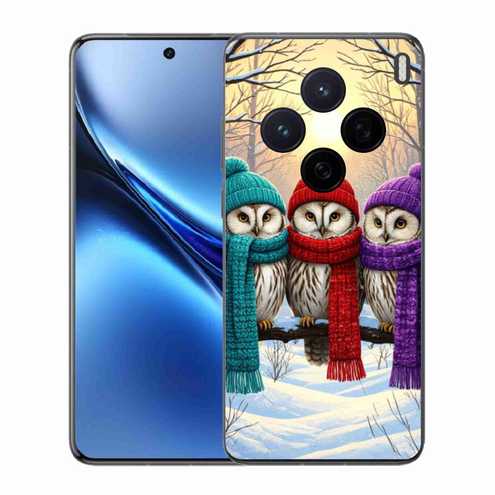 Gelový kryt mmCase na Vivo X200 5G - soví přátelé
