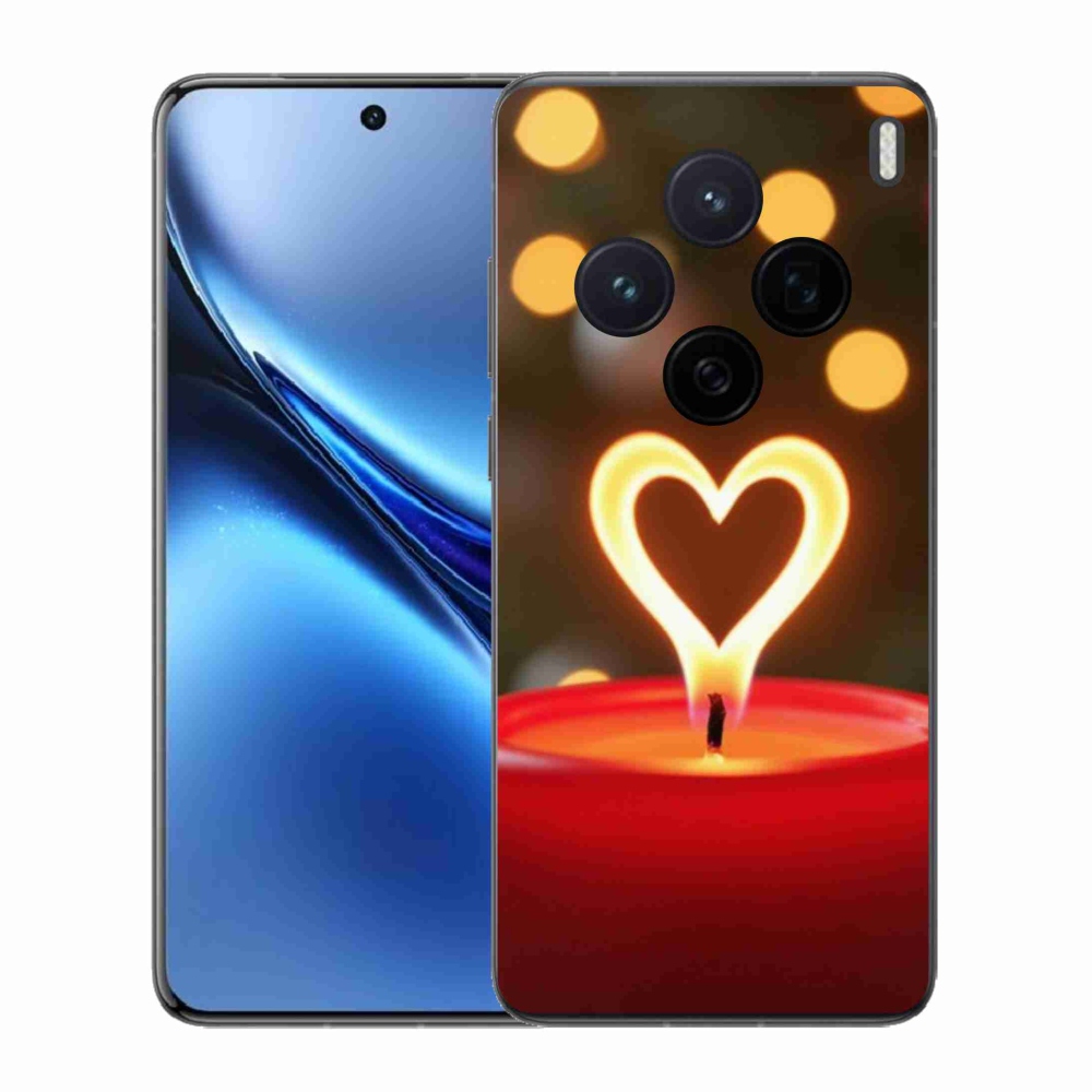 Gelový kryt mmCase na Vivo X200 5G - srdce z plamene