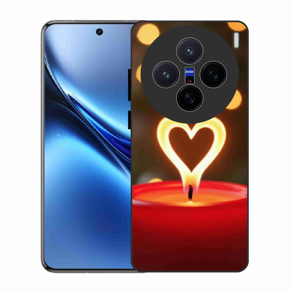Gelový kryt mmCase na Vivo X200 5G - srdce z plamene