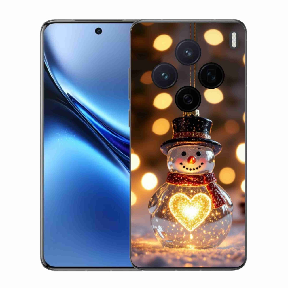 Gelový kryt mmCase na Vivo X200 5G - svítící vánoční sněhulák