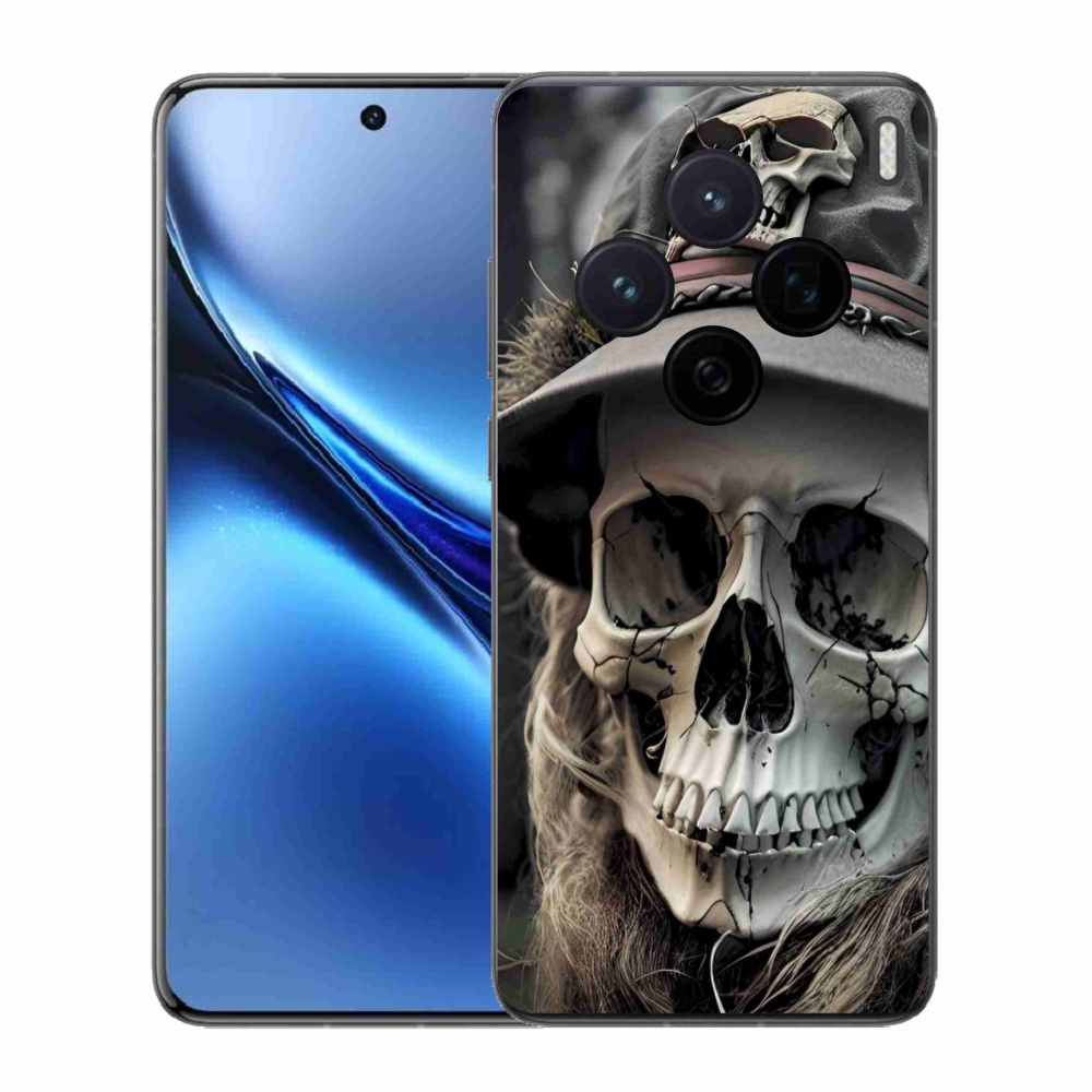 Gelový kryt mmCase na Vivo X200 5G - temná lebka