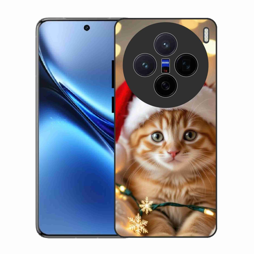 Gelový kryt mmCase na Vivo X200 5G - vánoční kotě