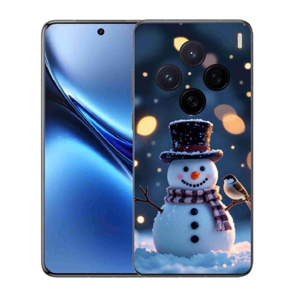 Gelový kryt mmCase na Vivo X200 5G - vánoční sněhulák