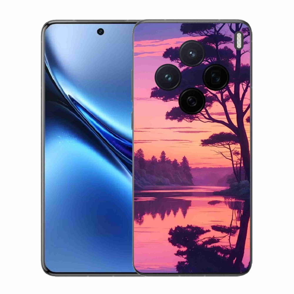 Gelový kryt mmCase na Vivo X200 5G - západ slunce nad jezerem