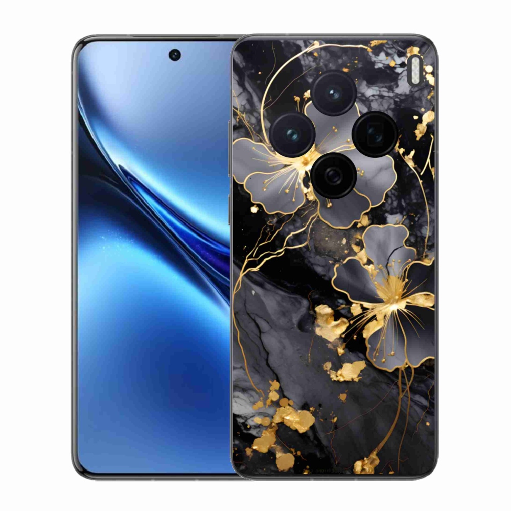 Gelový kryt mmCase na Vivo X200 5G - zlaté květy
