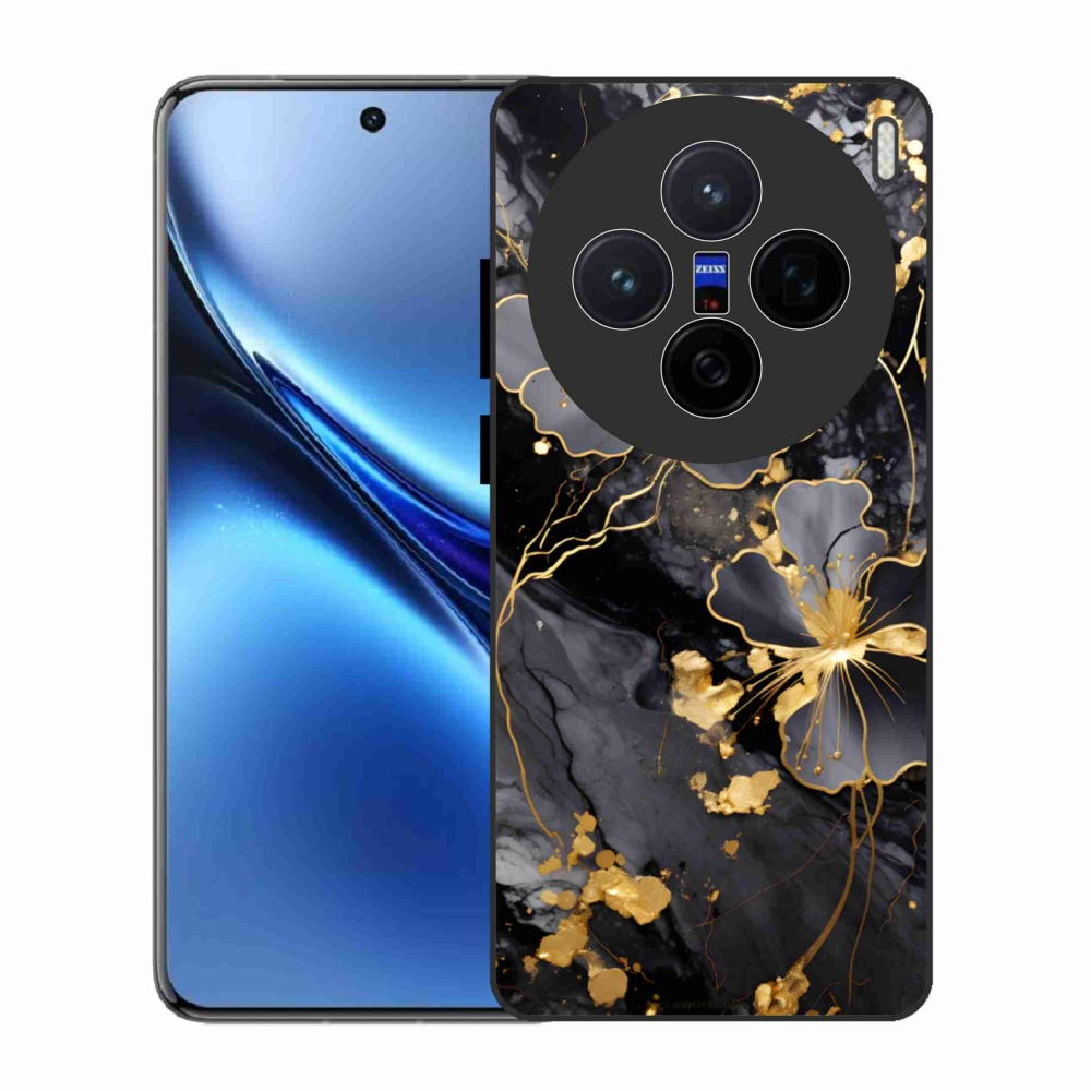 Gelový kryt mmCase na Vivo X200 5G - zlaté květy