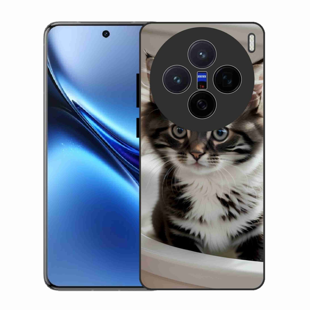 Gelový kryt mmCase na Vivo X200 5G - zvědavé kotě