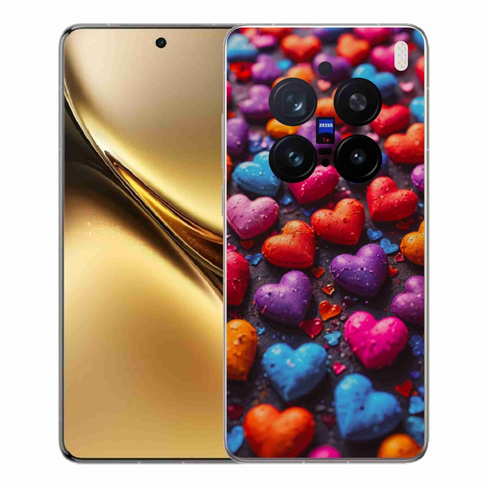 Gelový kryt mmCase na Vivo X200 Pro 5G - barevná srdce
