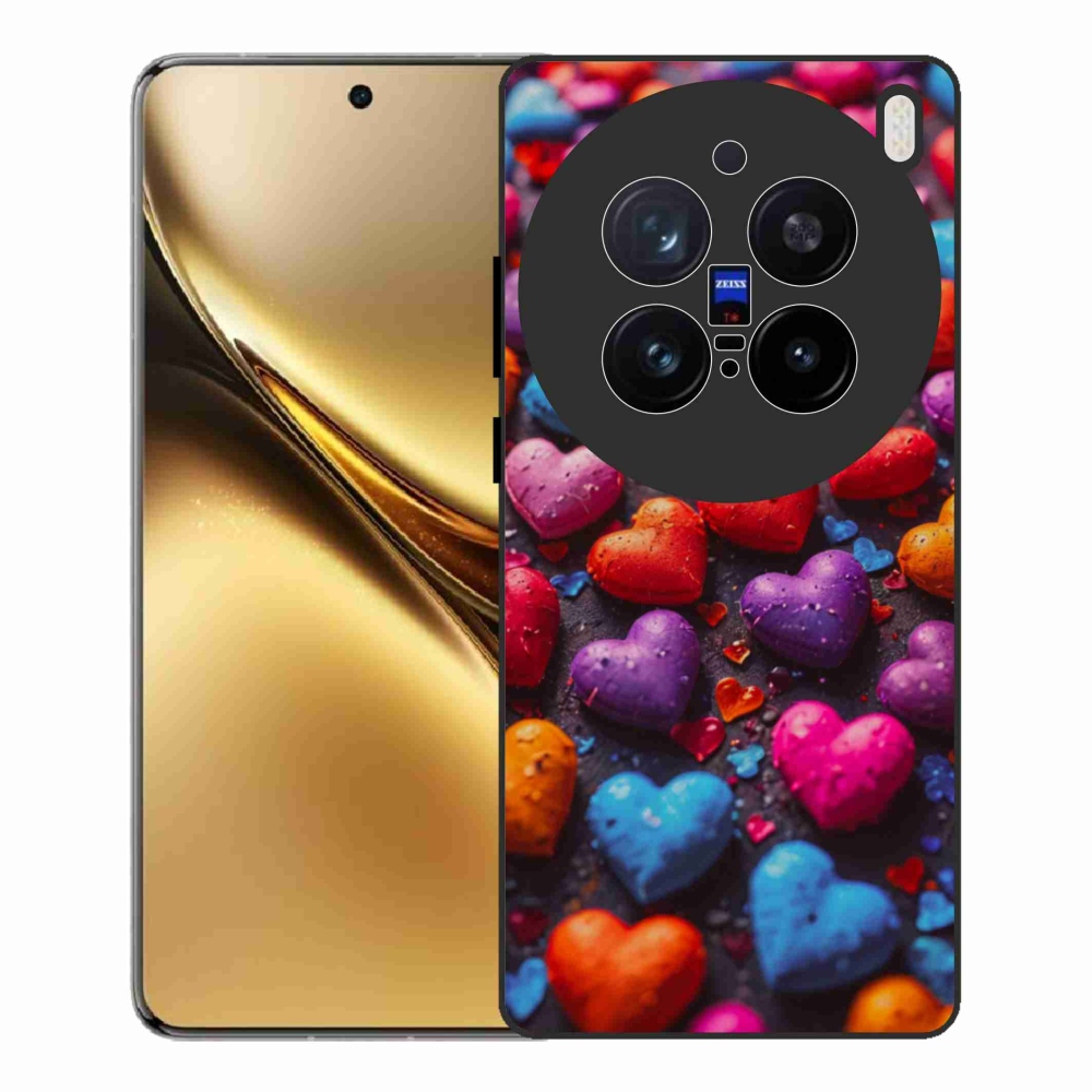 Gelový kryt mmCase na Vivo X200 Pro 5G - barevná srdce