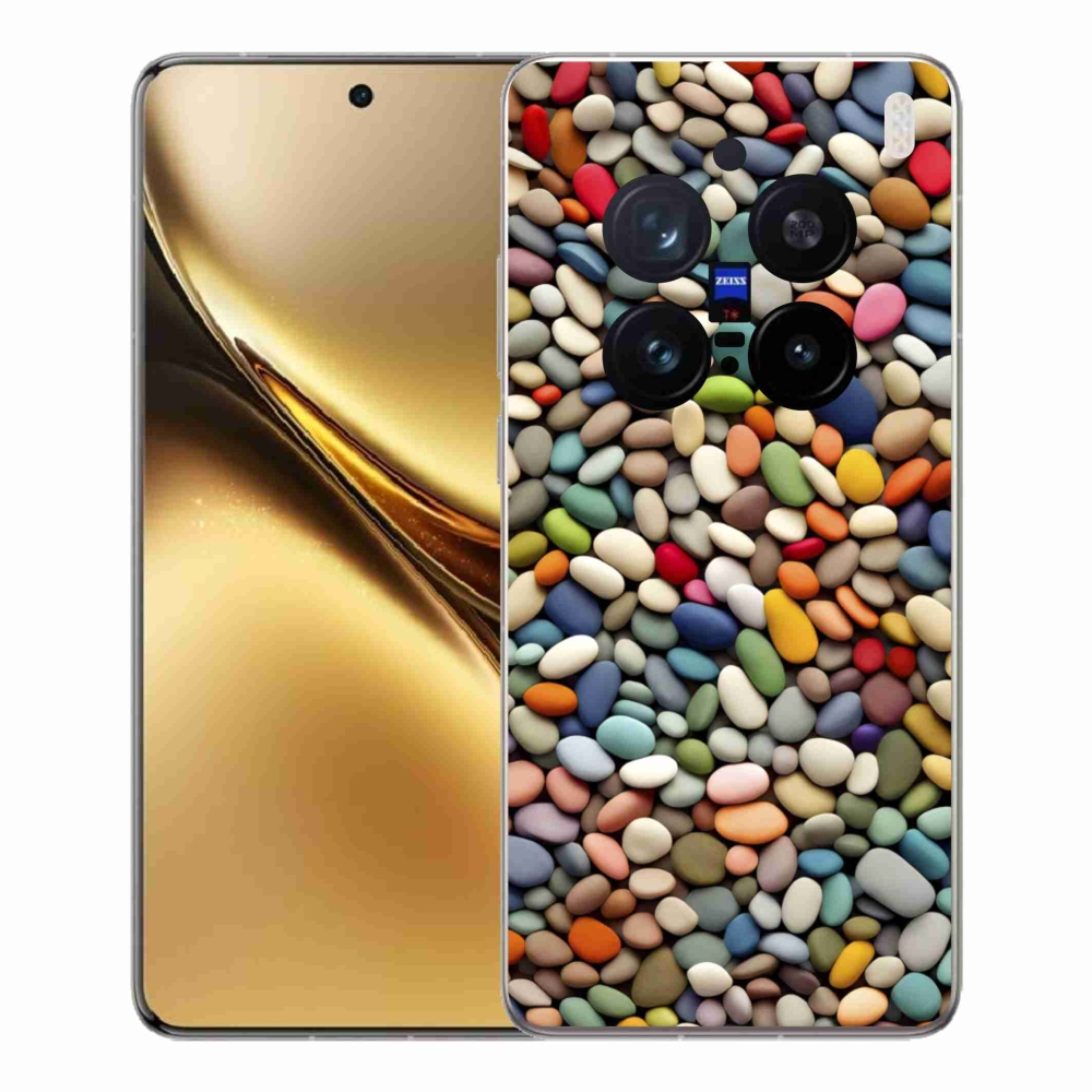 Gelový kryt mmCase na Vivo X200 Pro 5G - barevné kamínky 2