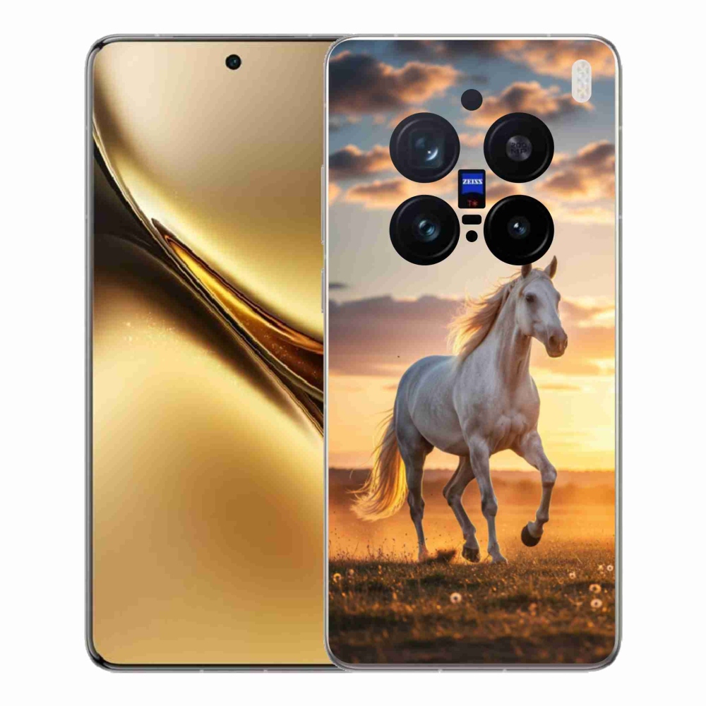 Gelový kryt mmCase na Vivo X200 Pro 5G - běžící bílý kůň 2