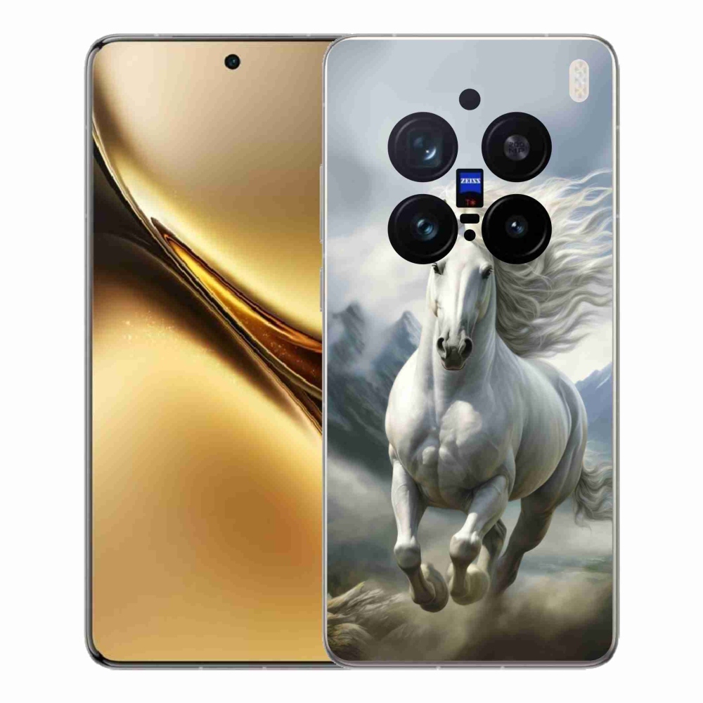 Gelový kryt mmCase na Vivo X200 Pro 5G - běžící bílý kůň 3