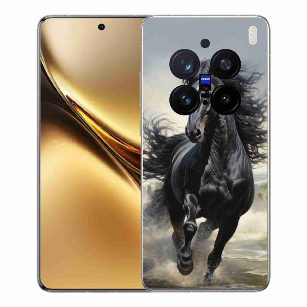 Gelový kryt mmCase na Vivo X200 Pro 5G - běžící černý kůň