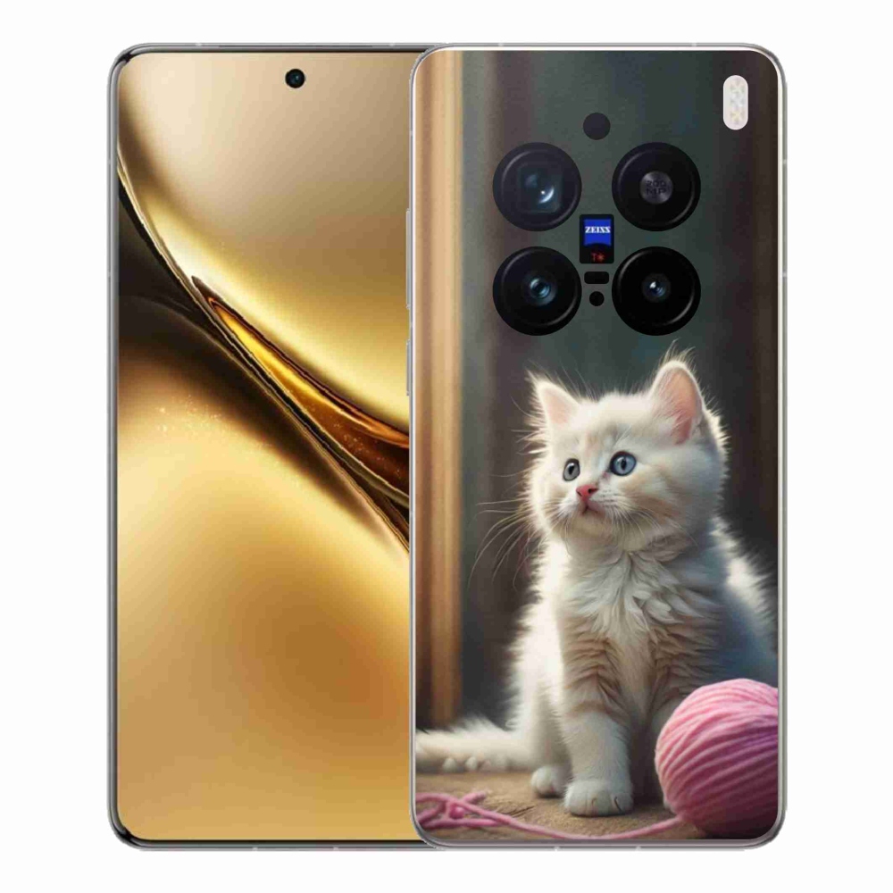 Gelový kryt mmCase na Vivo X200 Pro 5G - bílé kotě 2