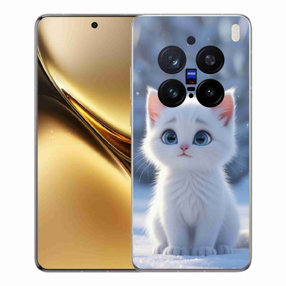 Gelový kryt mmCase na Vivo X200 Pro 5G - bílé kotě 3