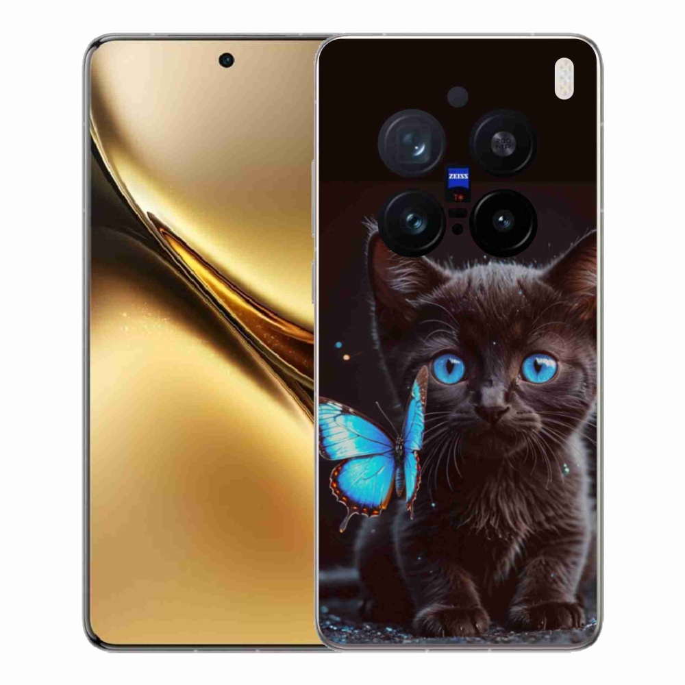 Gelový kryt mmCase na Vivo X200 Pro 5G - černé kotě 3