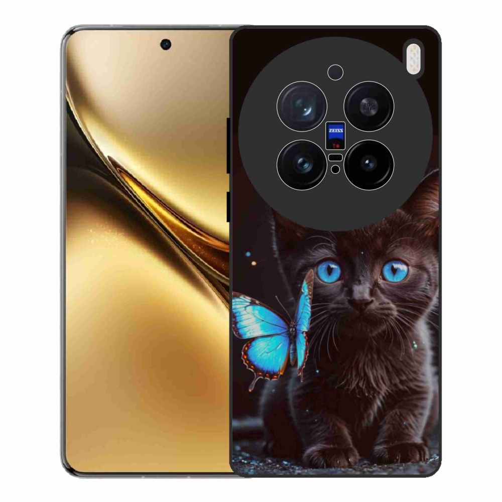 Gelový kryt mmCase na Vivo X200 Pro 5G - černé kotě 3