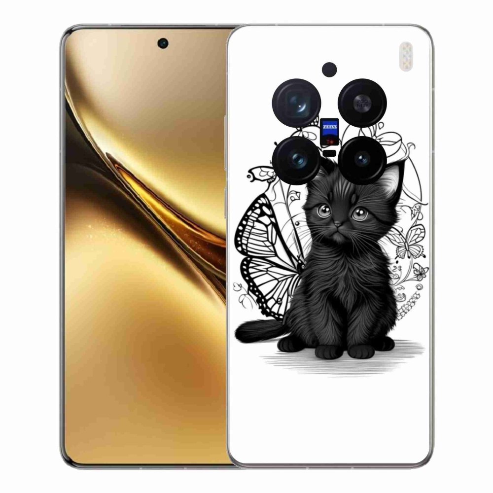Gelový kryt mmCase na Vivo X200 Pro 5G - černé kotě