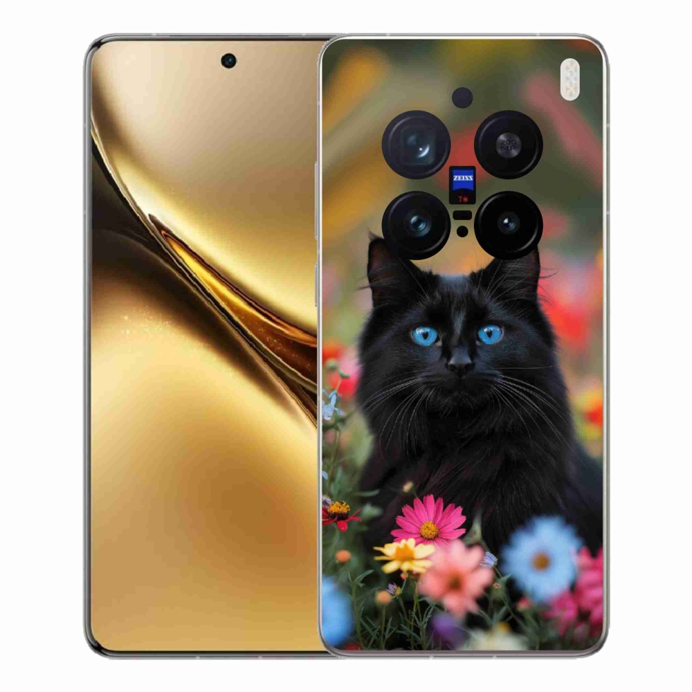 Gelový kryt mmCase na Vivo X200 Pro 5G - černé kotě 4