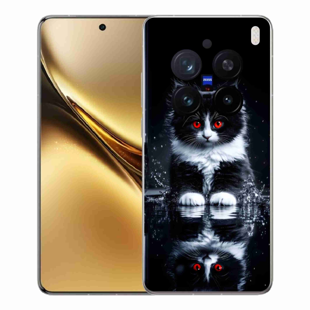 Gelový kryt mmCase na Vivo X200 Pro 5G - černobílé kotě