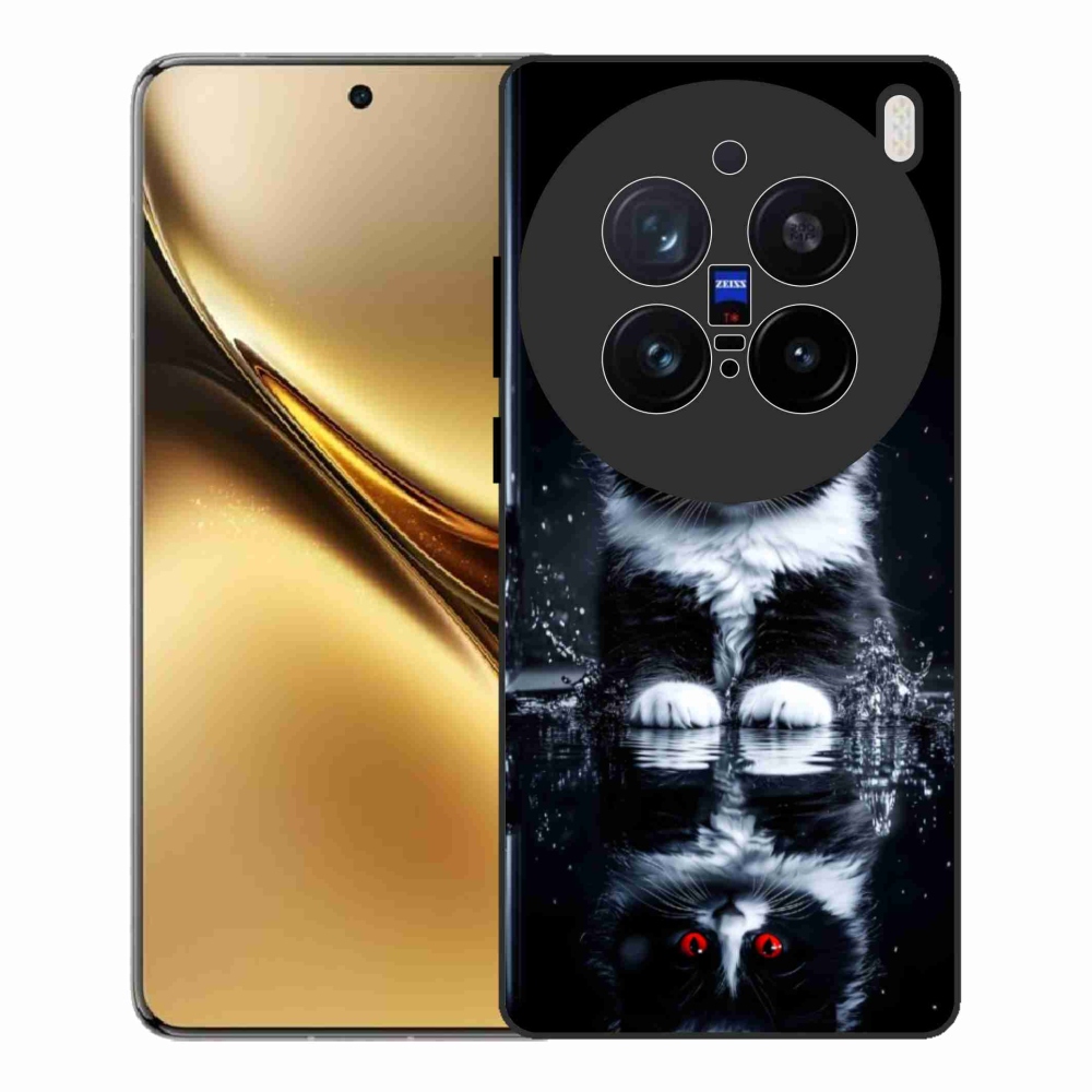 Gelový kryt mmCase na Vivo X200 Pro 5G - černobílé kotě