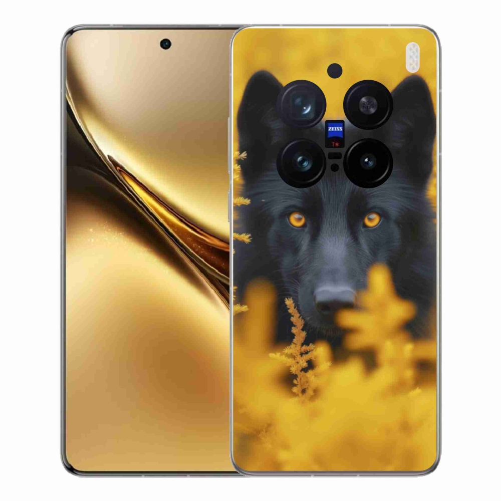 Gelový kryt mmCase na Vivo X200 Pro 5G - černý vlk 2