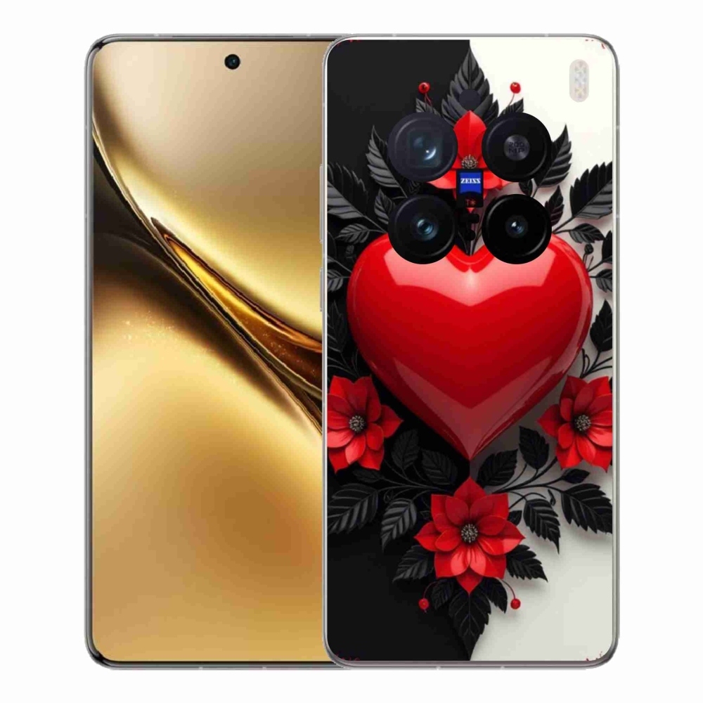 Gelový kryt mmCase na Vivo X200 Pro 5G - červené srdce